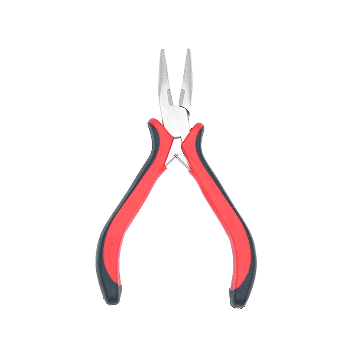 PINZA HERRAMIENTA CABO ROJO NEGRO PLANA DENTADA FINA 2