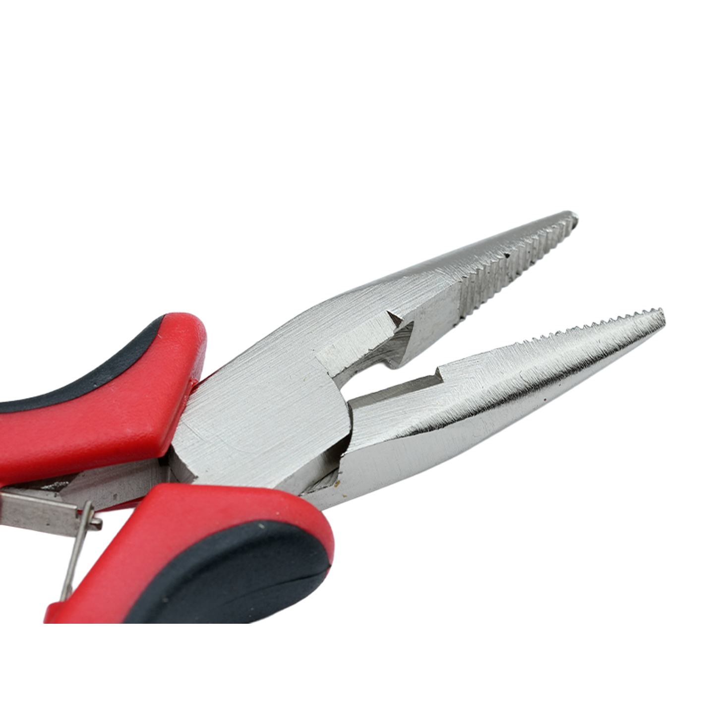 PINZA HERRAMIENTA CABO ROJO NEGRO PLANA DENTADA FINA 3