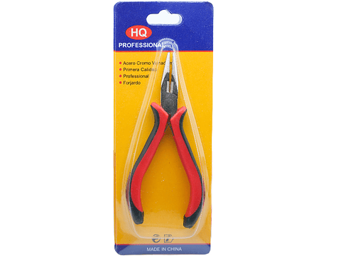 PINZA HERRAMIENTA CABO ROJO NEGRO PLANA DENTADA FINA