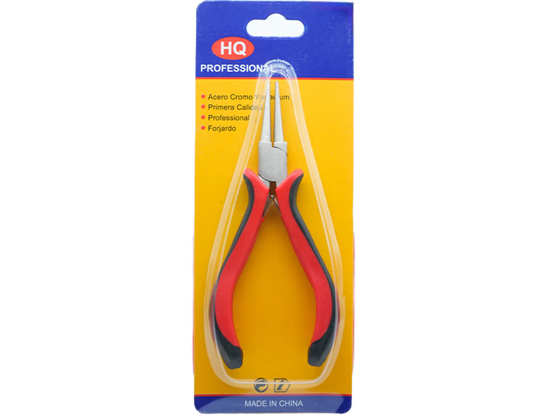 PINZA HERRAMIENTA ROJANEGRA PUNTA REDONDA FINA 1