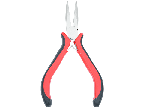 PINZA HERRAMIENTA CABO ROJO NEGRO PLANA LISA FINA