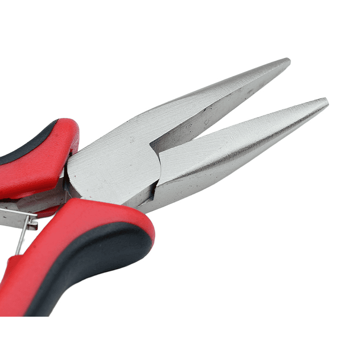 PINZA HERRAMIENTA CABO ROJO NEGRO PLANA LISA FINA 3