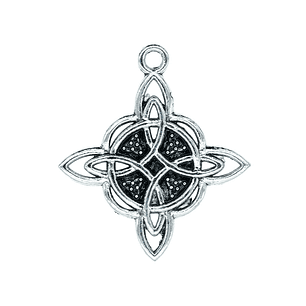 SAMAK PLATEADA DIJE NUDO DE LA BRUJA 25MM