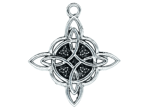 SAMAK PLATEADA DIJE NUDO DE LA BRUJA 25MM