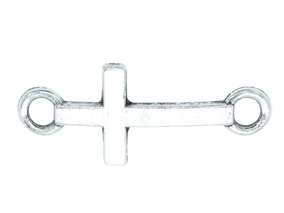SAMAK PLATEADA CENTRO CRUZ 20*8MM PAQUETE POR 45 UNIDADES APROX 1