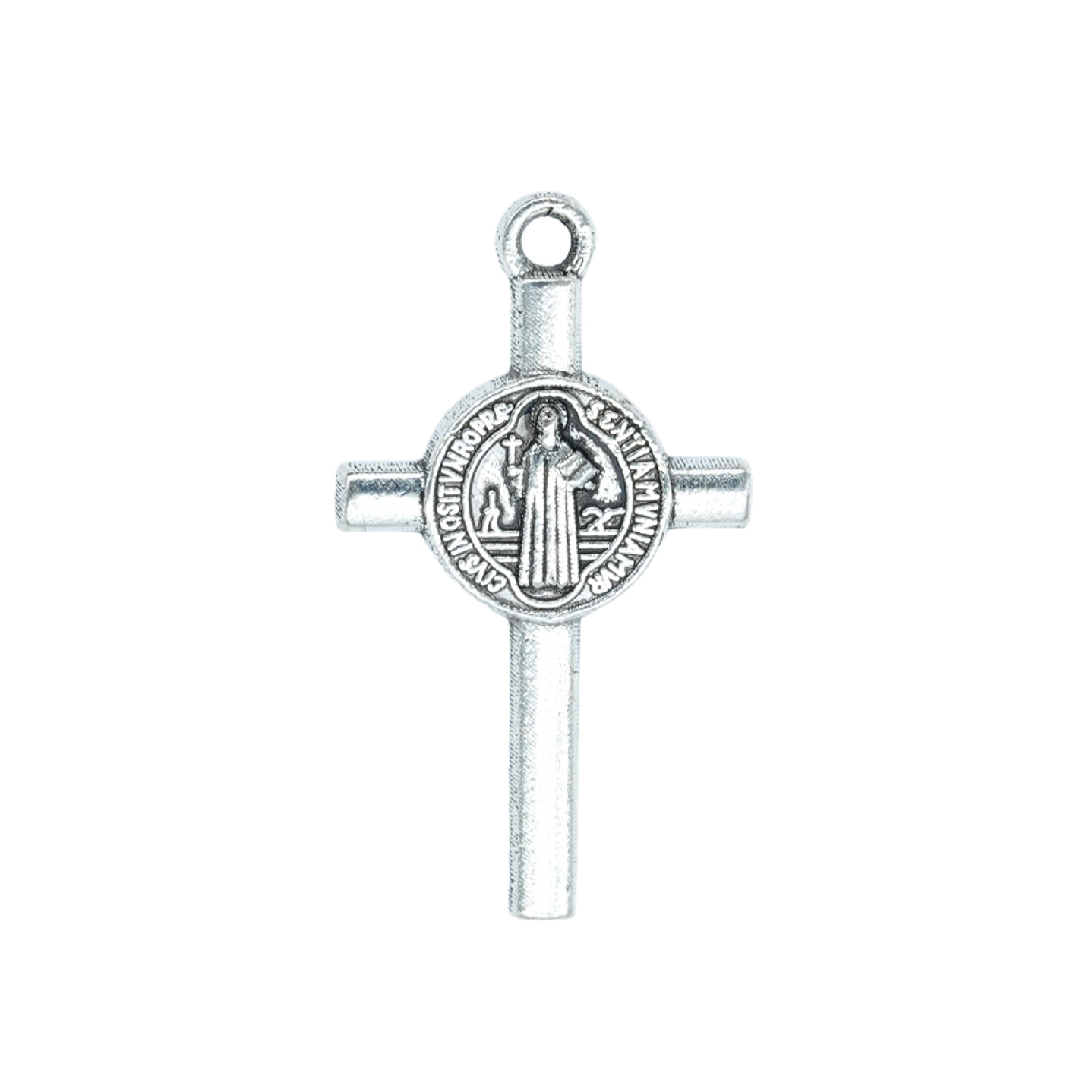 SAMAK PLATEADA DIJE 39 CRUZ SAN BENITO 23MM  1