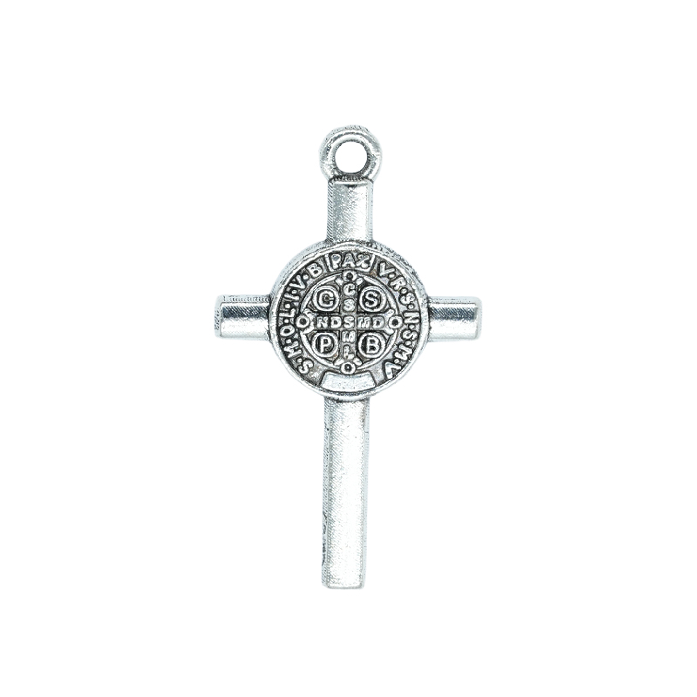 SAMAK PLATEADA DIJE 39 CRUZ SAN BENITO 23MM  2