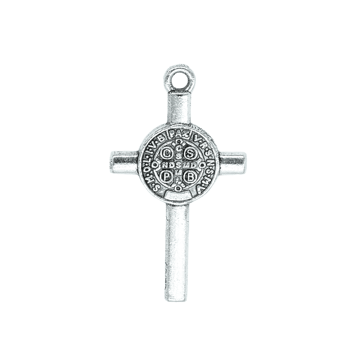 SAMAK PLATEADA DIJE 39 CRUZ SAN BENITO 23MM  2