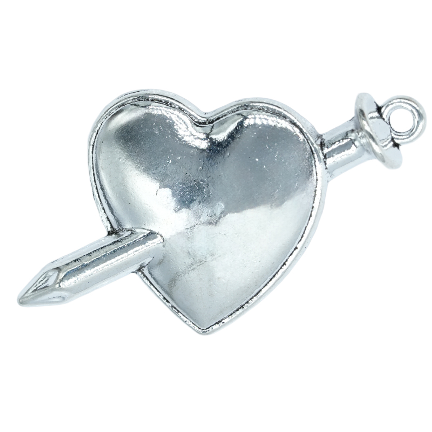 SAMAK PLATEADA DIJE CORAZON ESPADA 20*38MM  190 1