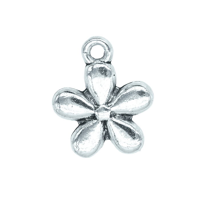 SAMAK PLATEADA DIJE FLOR 5 PETALOS 10MM  192 1