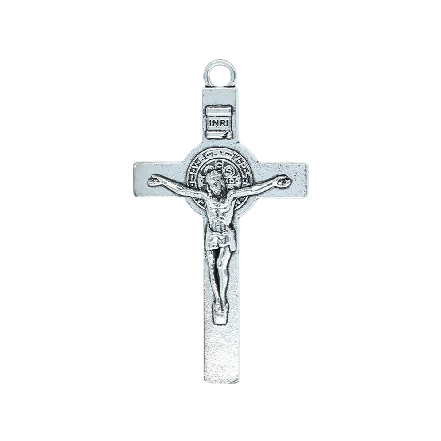 SAMAK PLATEADA DIJE CRISTO MACIZO SAN BENITO 28*48MM  197 1