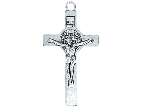 SAMAK PLATEADA DIJE CRISTO MACIZO SAN BENITO 28*48MM  197