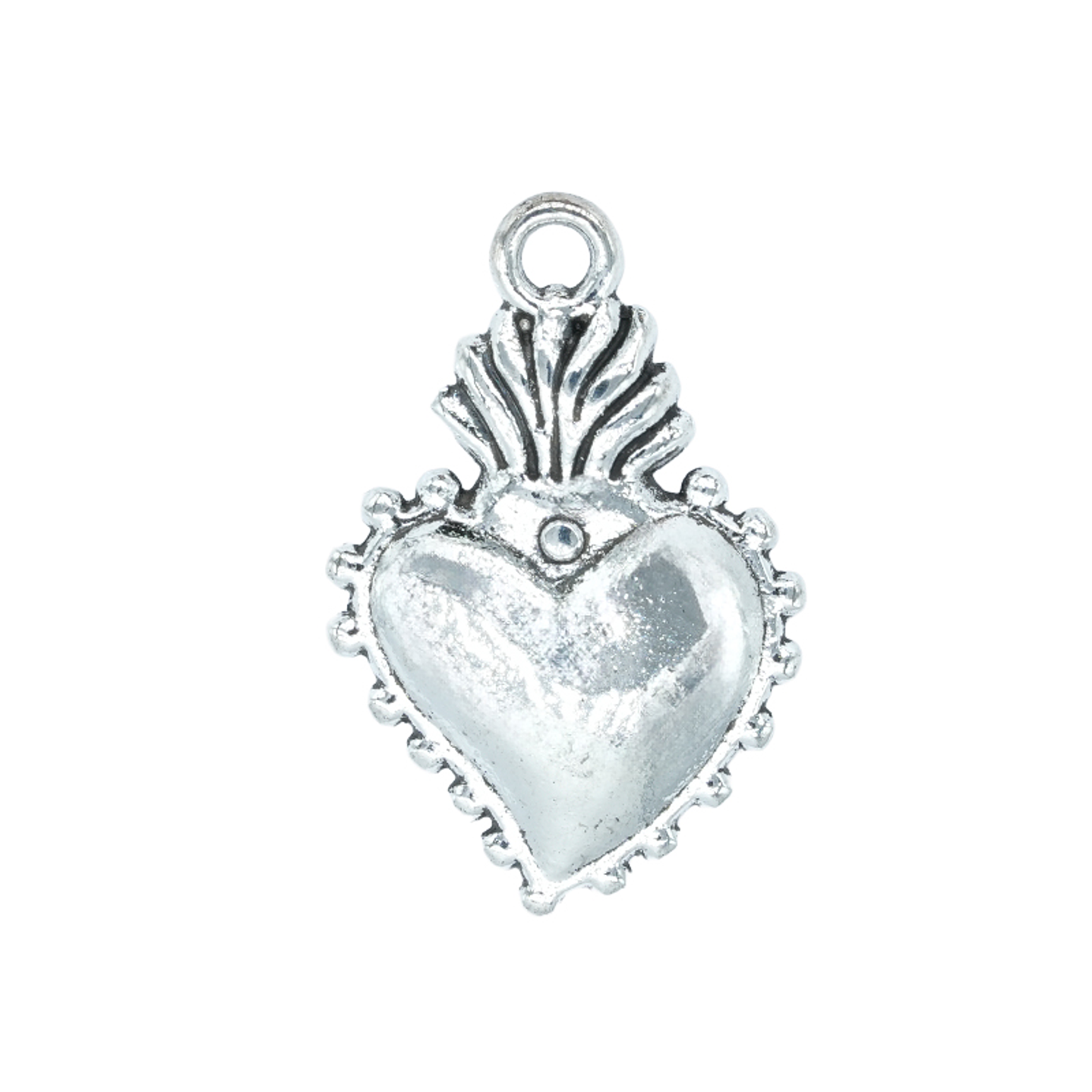 SAMAK PLATEADA DIJE SAGRADO CORAZON 14*20MM  198 1