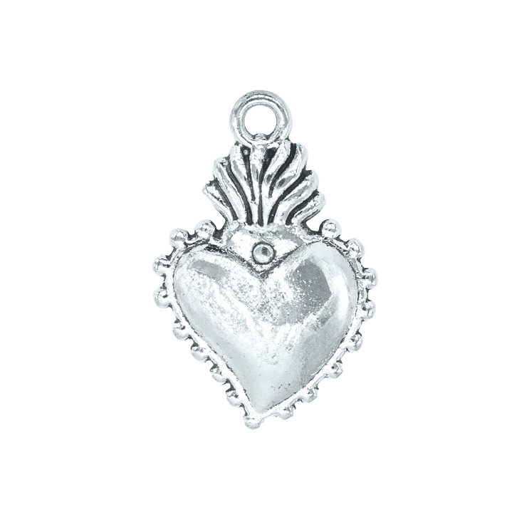 SAMAK PLATEADA DIJE SAGRADO CORAZON 14*20MM  198 1