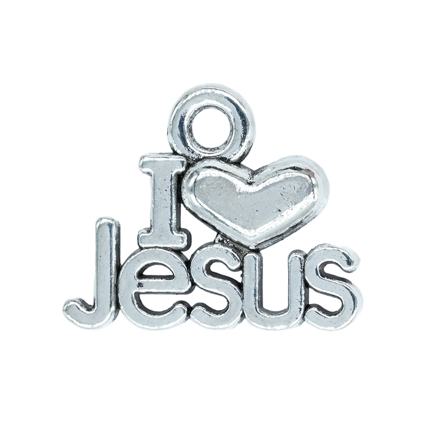 SAMAK PLATEADA DIJE I LOVE JESUS 15*12MM  201 1