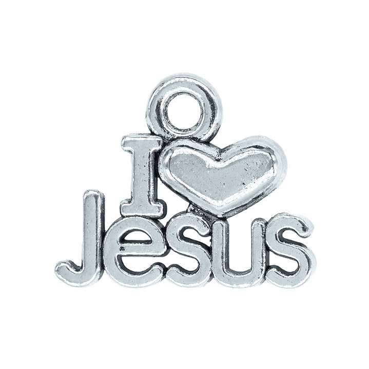 SAMAK PLATEADA DIJE I LOVE JESUS 15*12MM  201 1