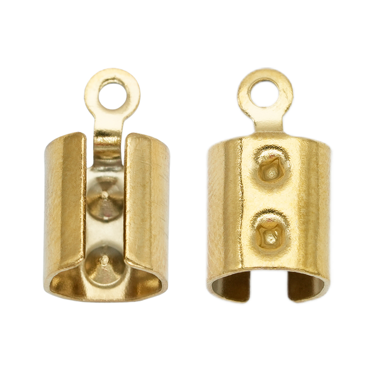 ACERO DORADO TERMINAL CUERO REDONDO # 6MM 1