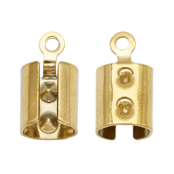 ACERO DORADO TERMINAL CUERO REDONDO # 6MM 1