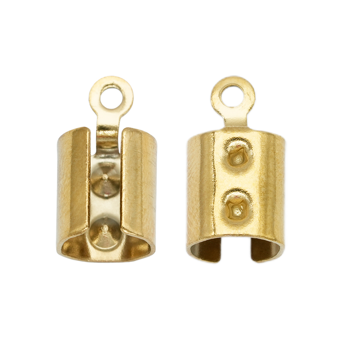 ACERO DORADO TERMINAL CUERO REDONDO # 5MM  1