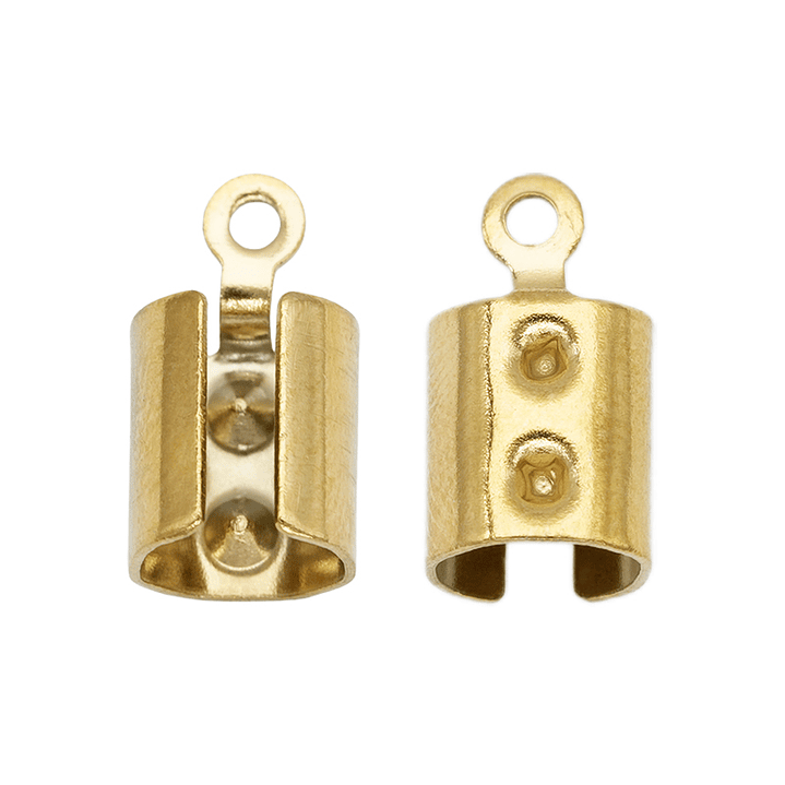 ACERO DORADO TERMINAL CUERO REDONDO # 5MM  1