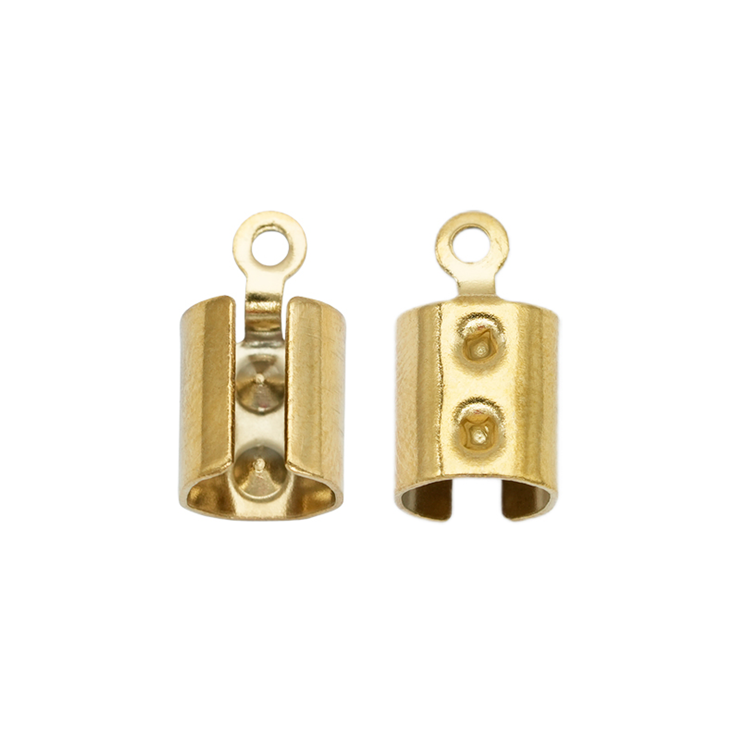 ACERO DORADO TERMINAL CUERO REDONDO # 3.5MM 1