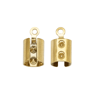 ACERO DORADO TERMINAL CUERO REDONDO # 3.5MM