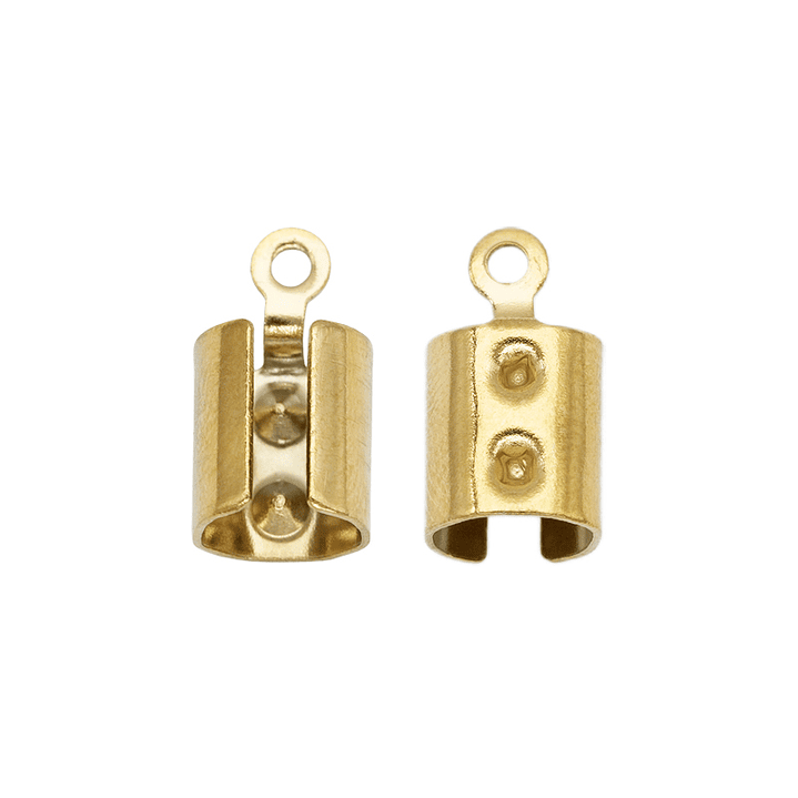 ACERO DORADO TERMINAL CUERO REDONDO # 3.5MM 1