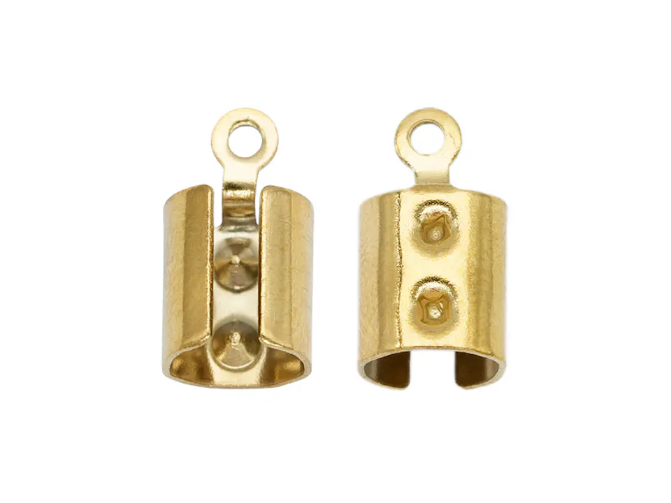 ACERO DORADO TERMINAL CUERO REDONDO # 3.5MM 1