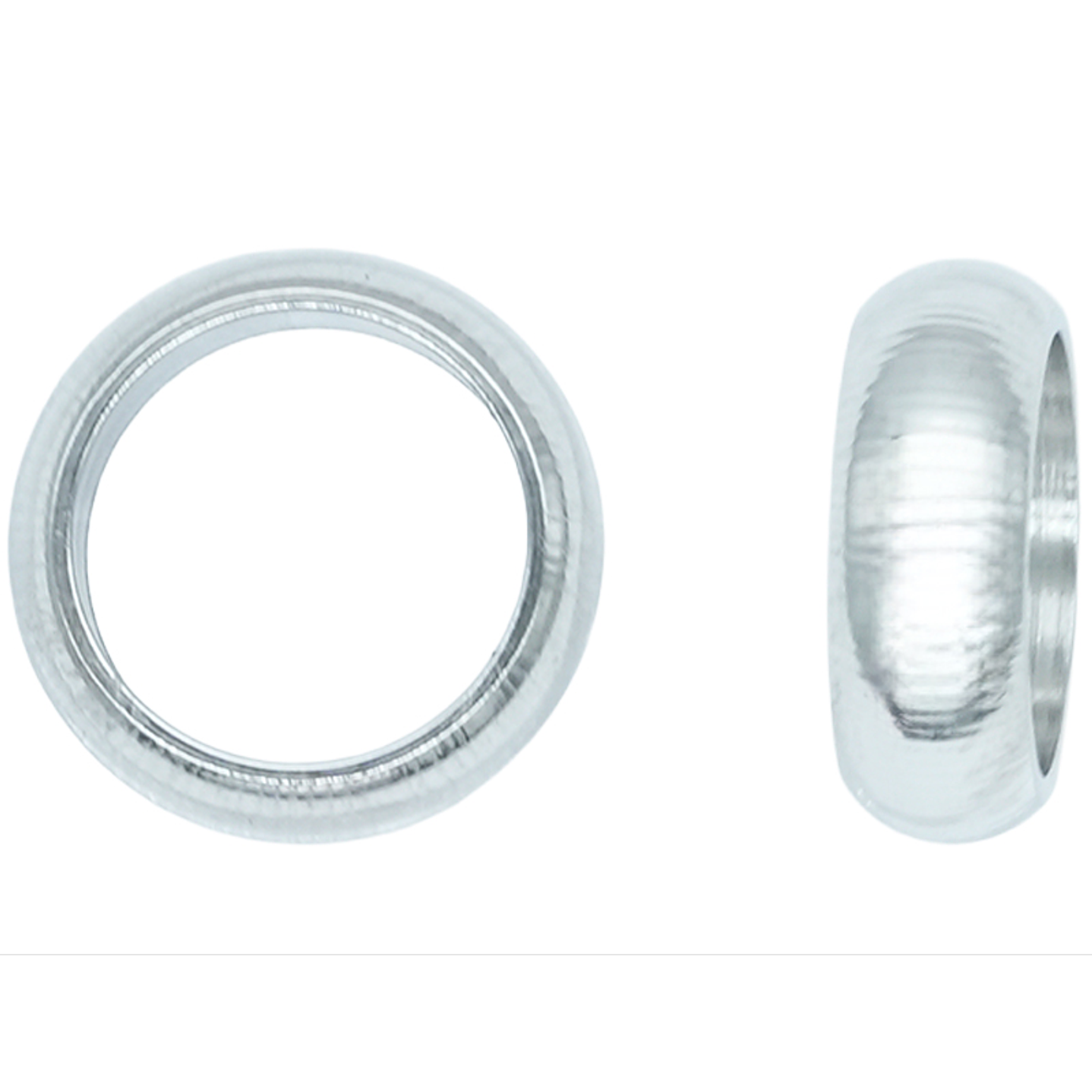 ARGOLLA ACERO PLATEADA 7MM GRUESA  1