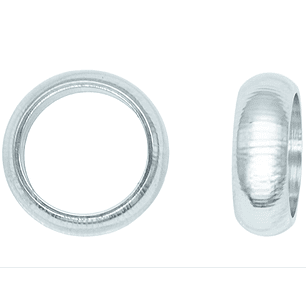 ARGOLLA ACERO PLATEADA 7MM GRUESA 