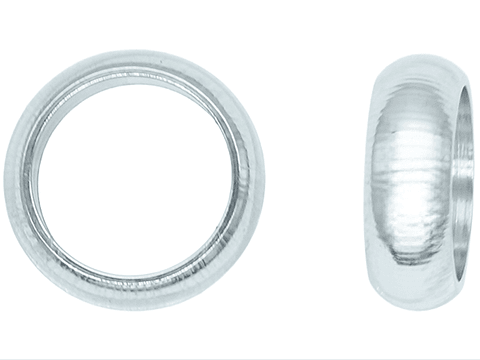 ARGOLLA ACERO PLATEADA 7MM GRUESA 