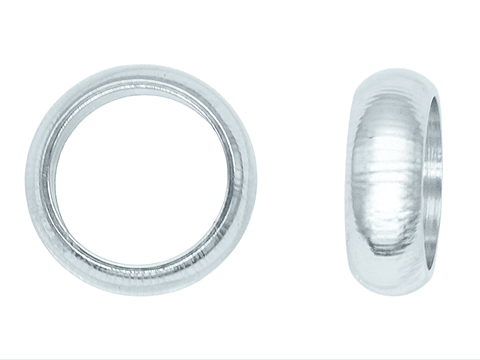 ACERO PLATEADO ARGOLLA GRUESA 6.0MM 