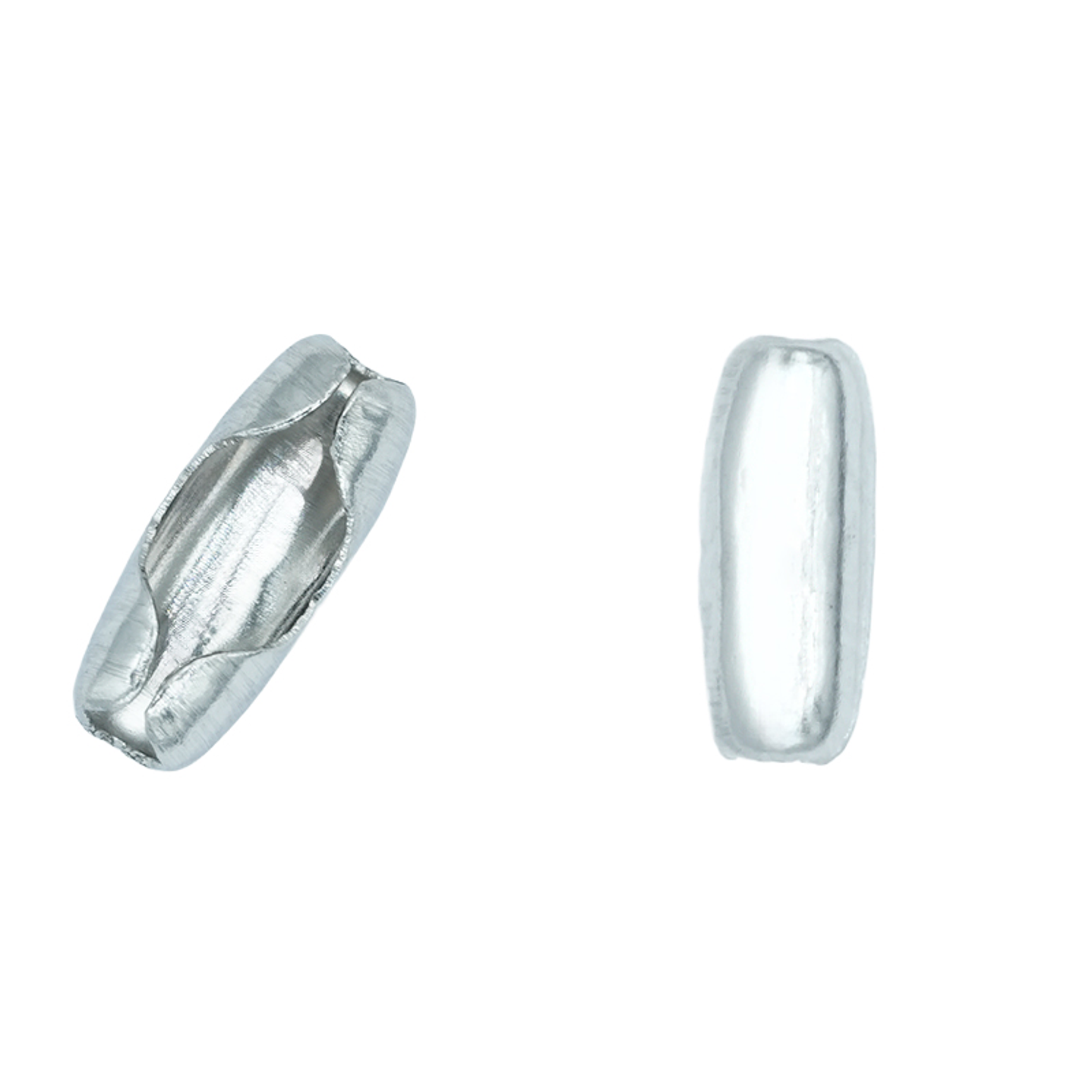 ACERO PLATEADO BROCHE CADENA MILITAR 2MM 1