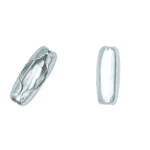 ACERO PLATEADO BROCHE CADENA MILITAR 2MM