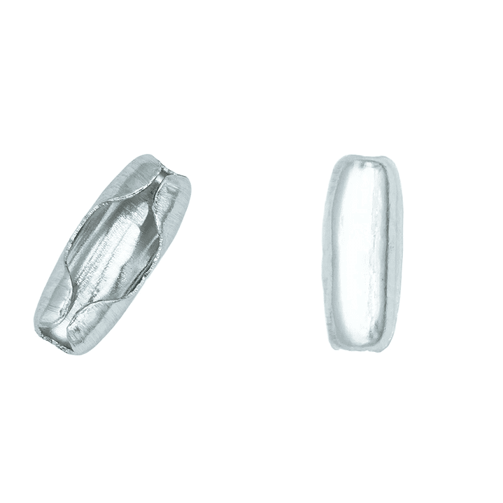 ACERO PLATEADO BROCHE CADENA MILITAR 2MM 1