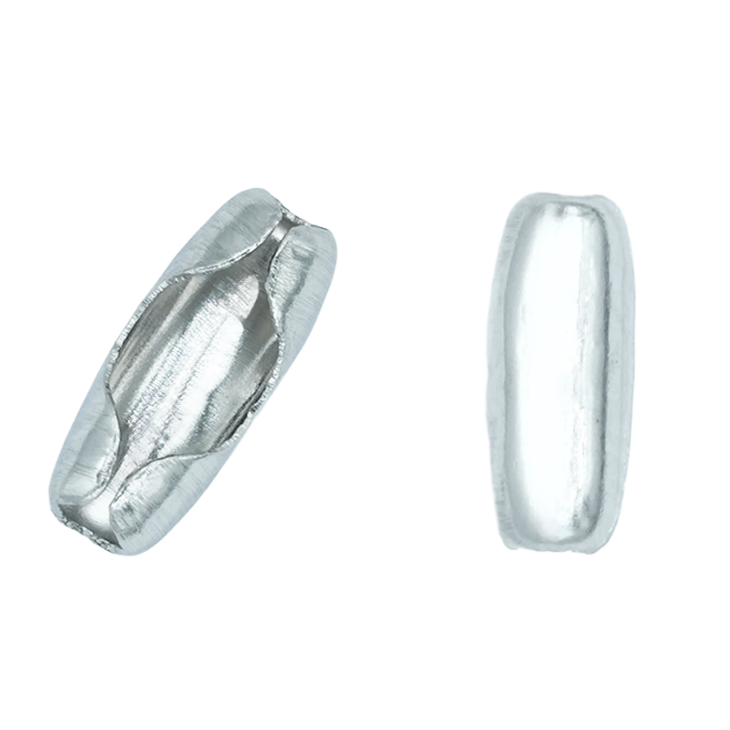 ACERO PLATEADO BROCHE CADENA MILITAR 2.4MM 1