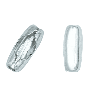 ACERO PLATEADO BROCHE CADENA MILITAR 2.4MM