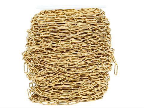 ACERO DORADO CADENA OVALADA LISA 1*4*12MM 