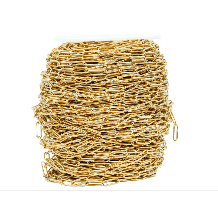 ACERO DORADO CADENA OVALADA LISA 1*4*12MM  2