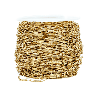 ACERO DORADO  CADENA OVALADO 0.6*2.5*5MM