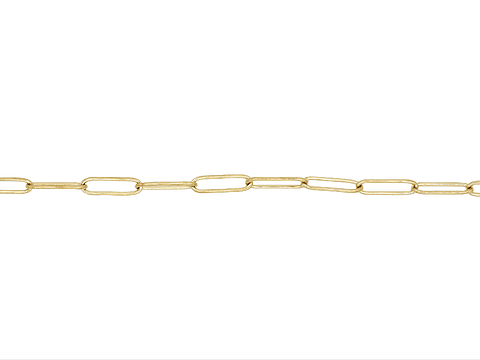 ACERO DORADO CADENA OVALADA LISA 0.8*4*12MM