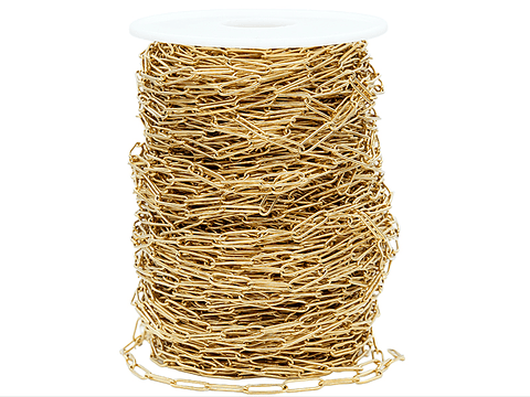 ACERO DORADO CADENA OVALADA LISA 0.8*4*12MM