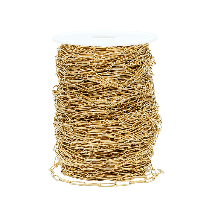 ACERO DORADO CADENA OVALADA LISA 0.8*4*12MM 2