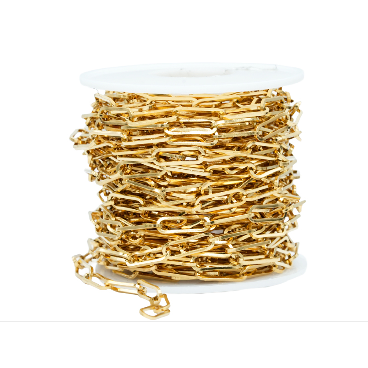 ACERO DORADO CADENA OVALADA LISA ESLABON GRANDE 1*5*15 2