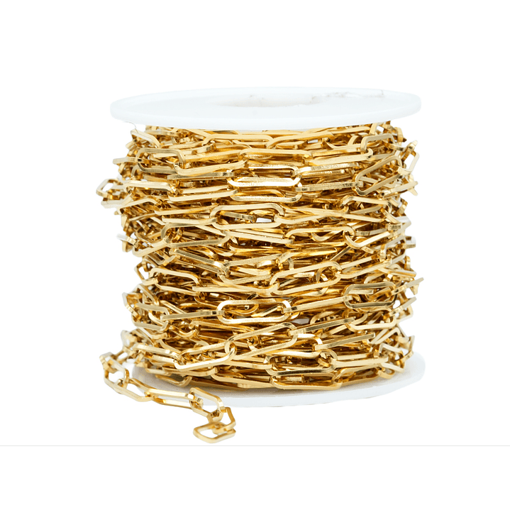 ACERO DORADO CADENA OVALADA LISA ESLABON GRANDE 1*5*15 2