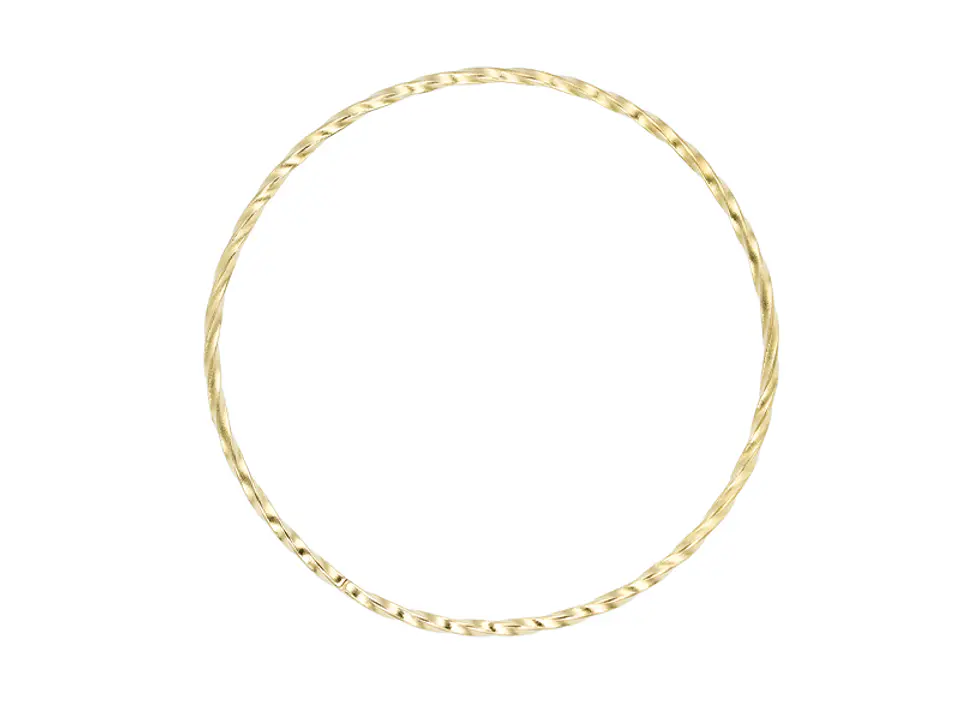 ACERO DORADO ARGOLLA ENTORCHADA 20MM  1