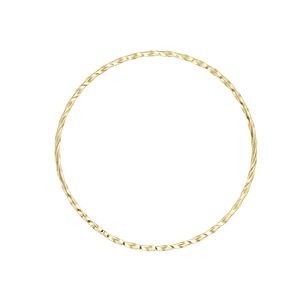 ACERO DORADO ARGOLLA ENTORCHADA 30MM 