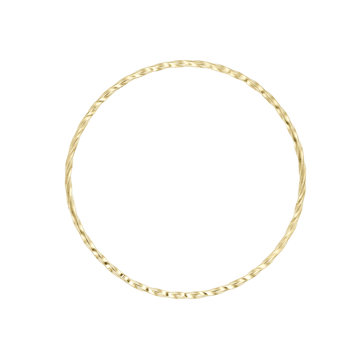 ACERO DORADO ARGOLLA ENTORCHADA 30MM  1