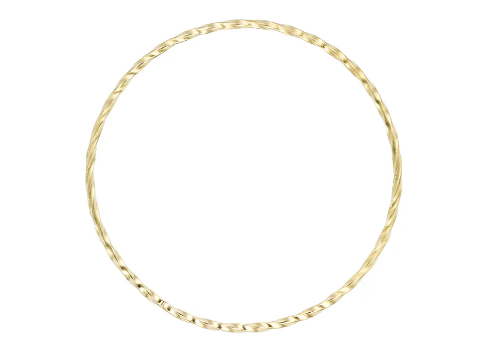 ACERO DORADO ARGOLLA ENTORCHADA 30MM  1