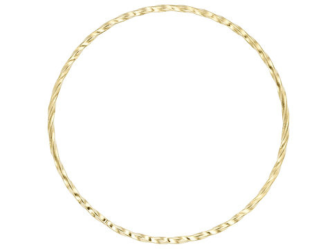 ACERO DORADO ARGOLLA ENTORCHADA 40MM 